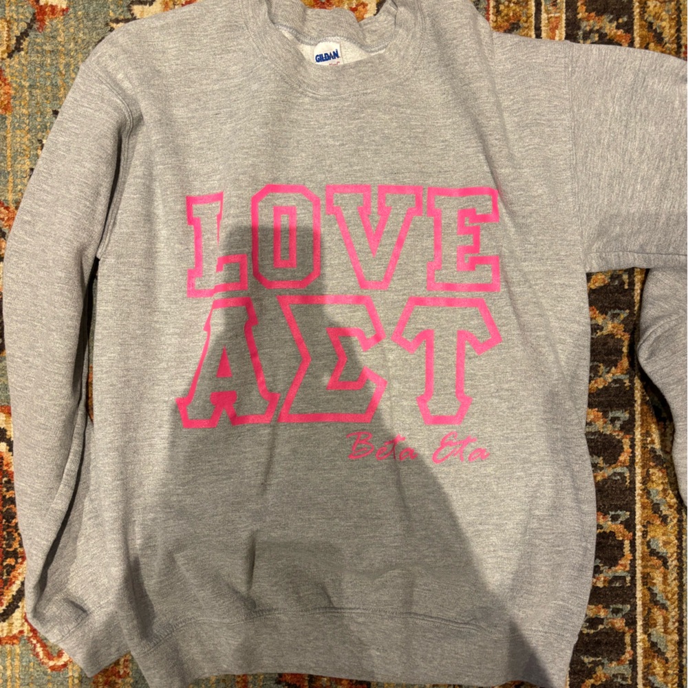 Gray Alpha Sigma Tau Crew Neck - Small